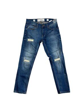 Zhrill Womens Sz 28 Distressed Skinny Fit Denim Jeans Blue Cotton Blend
